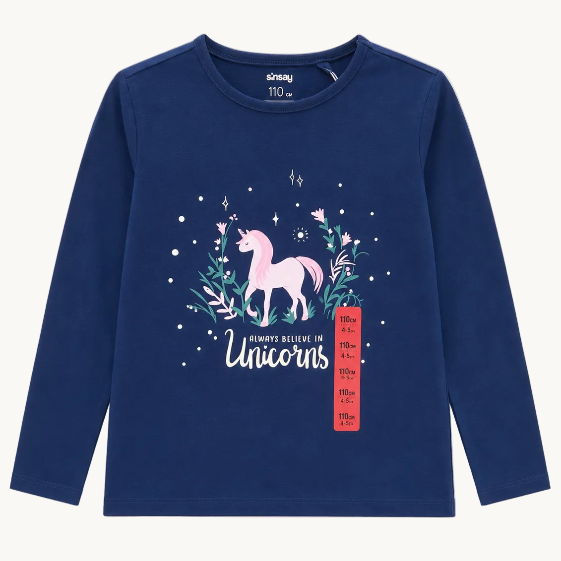 T-shirt à manches longues licorne