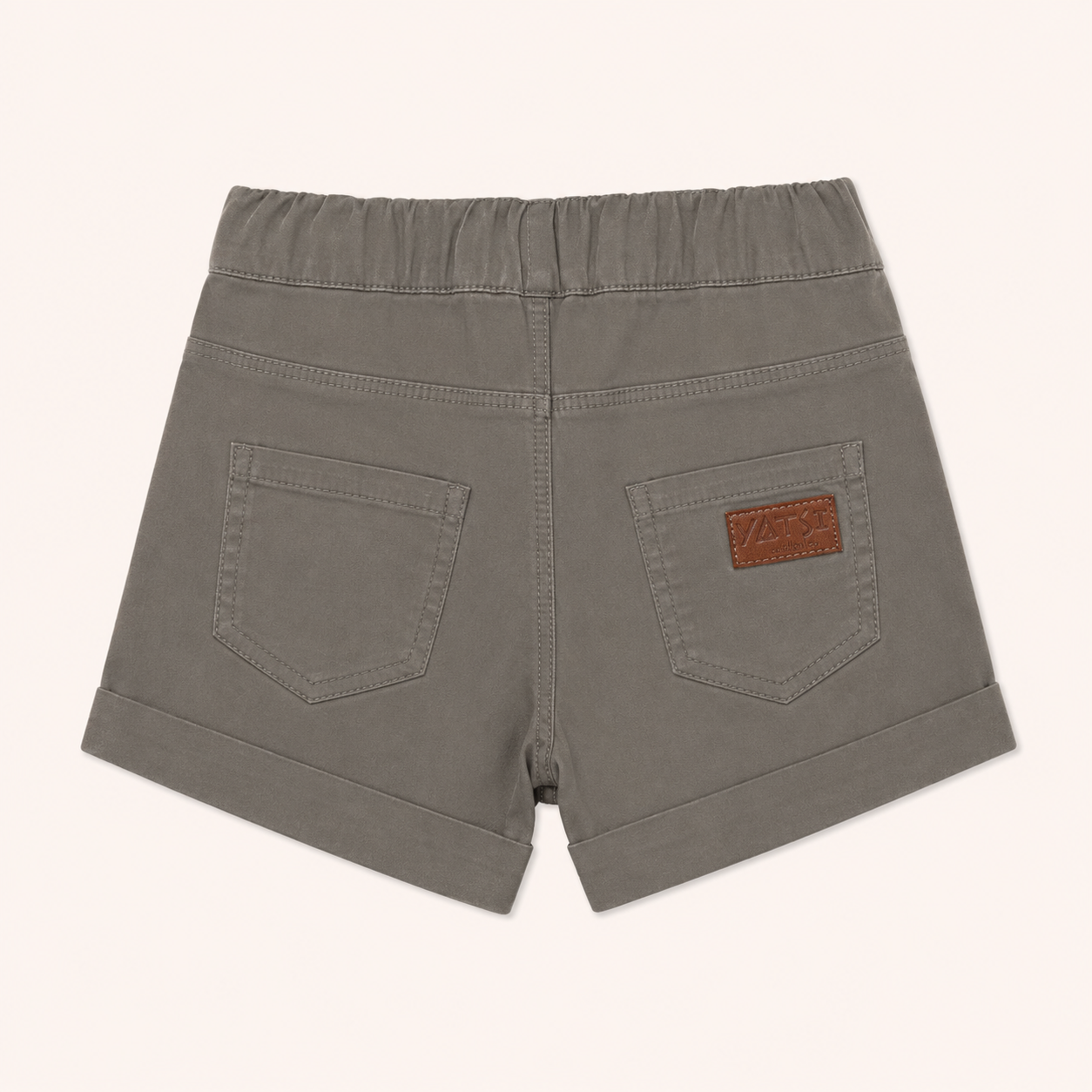 Short en twill de coton kaki avec cordon de serrage – Canada House