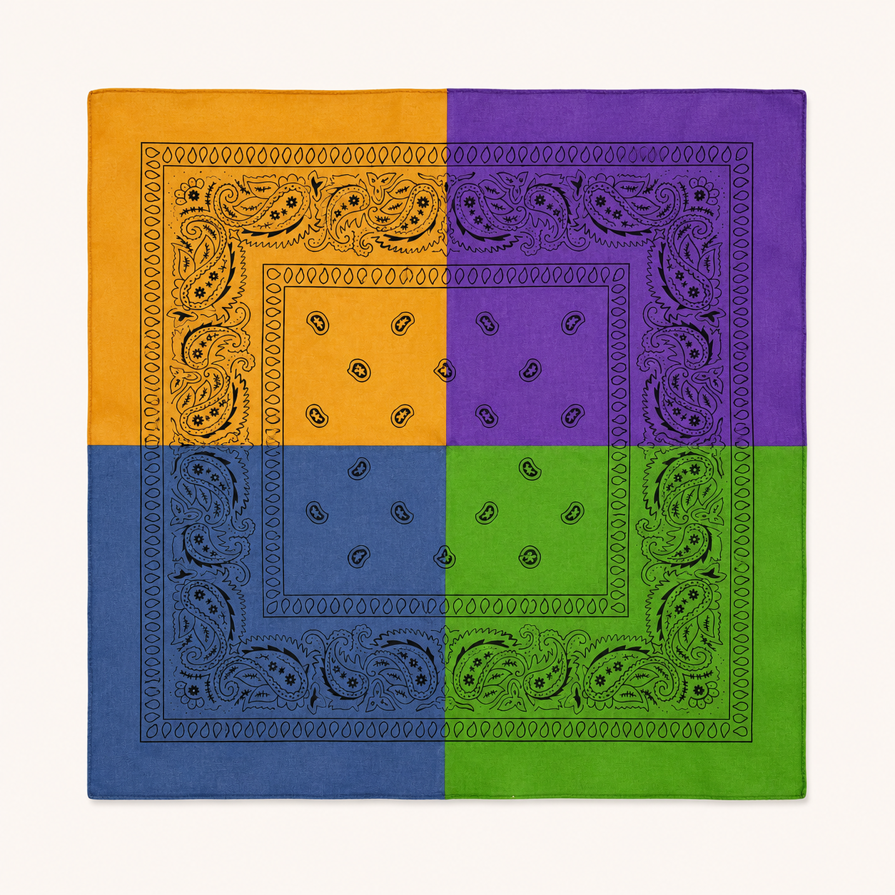 Bandana multicolore à motif cachemire pour enfant