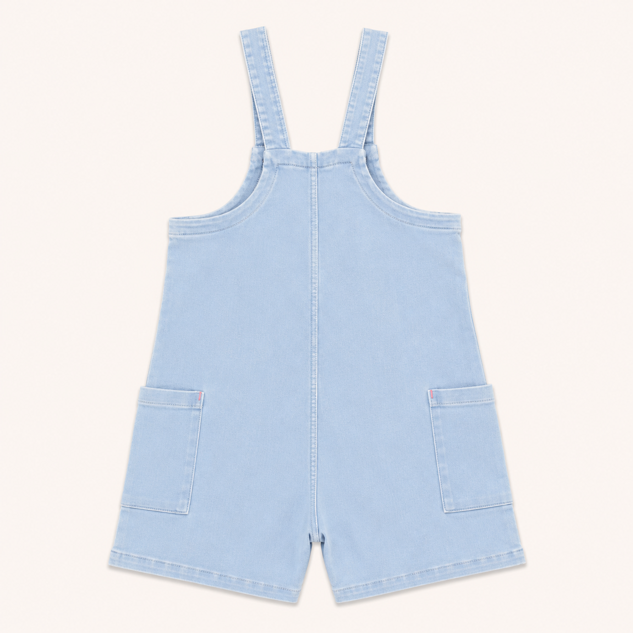 Salopette short en jean clair avec boutons – Canada House