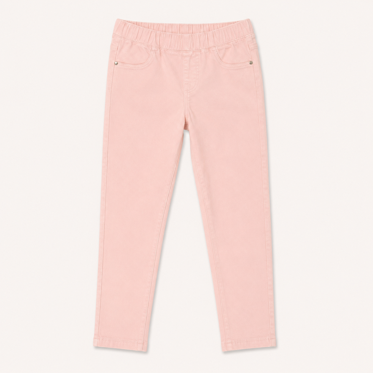 Jegging Rose Pâle en Coton Stretch - Fille