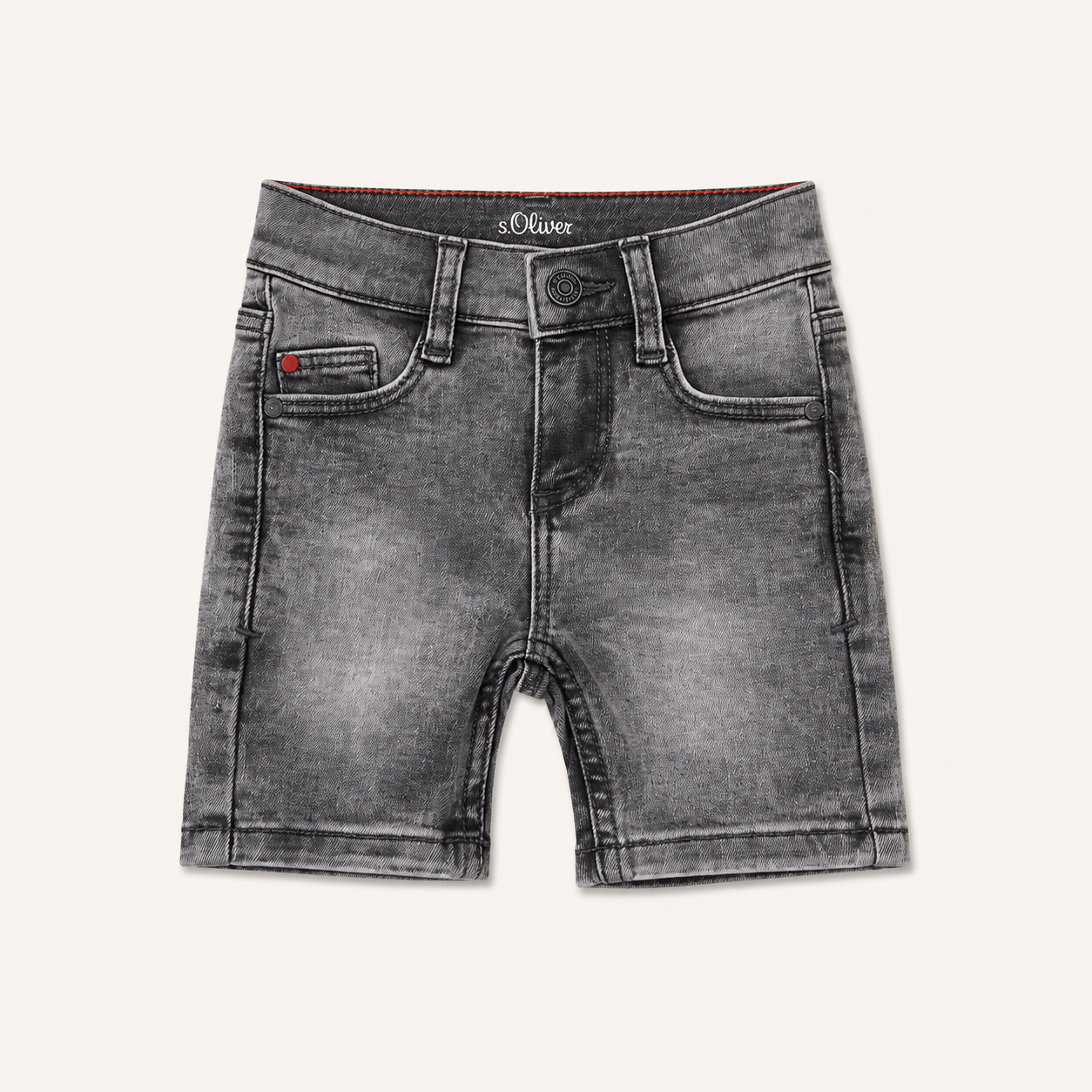 Short en jean délavé gris s.Oliver avec taille ajustable