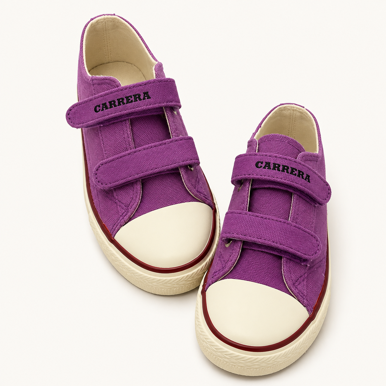 Baskets en Toile Violettes à Scratchs Enfant
