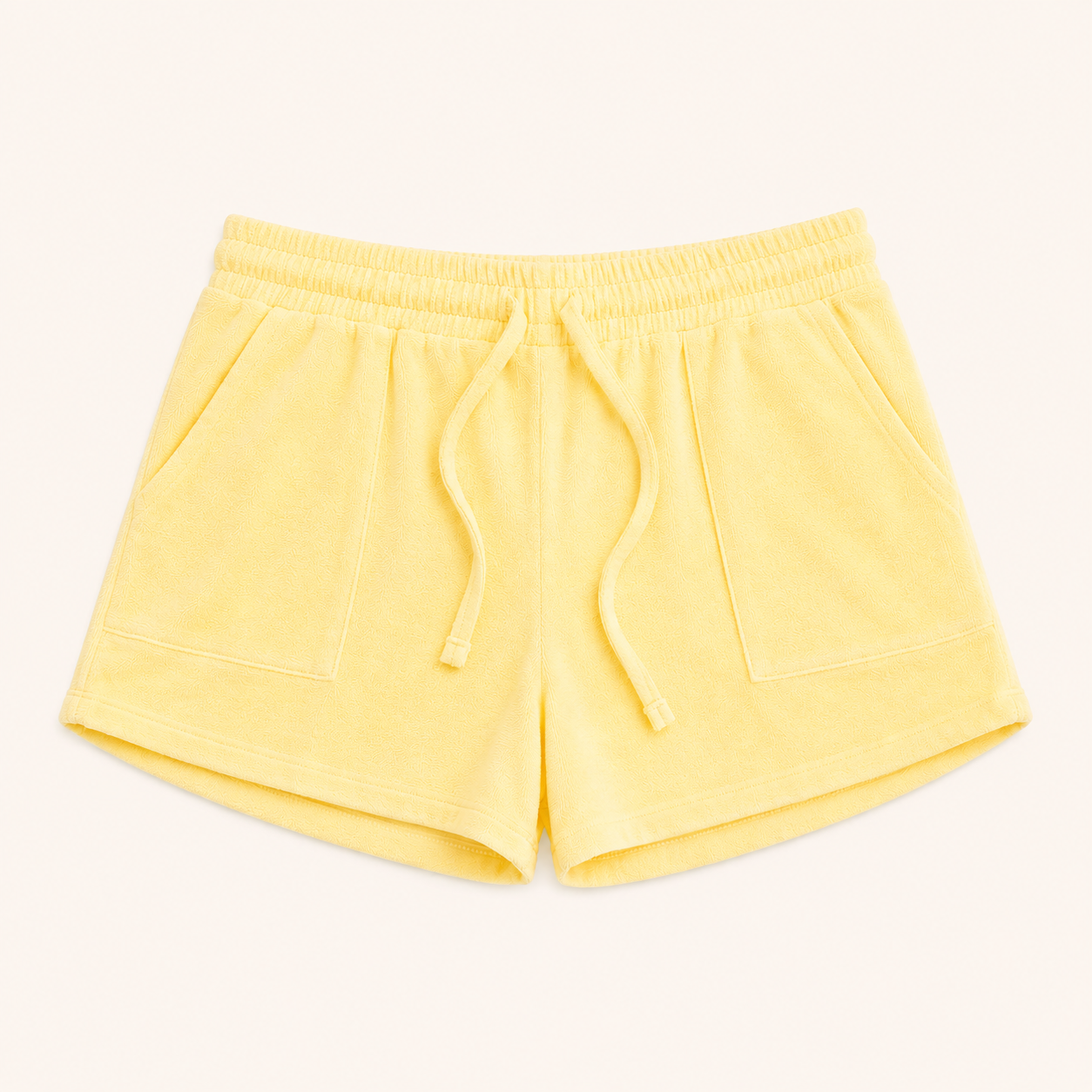 Short en éponge jaune pastel (Taille 36/38) – Esmara