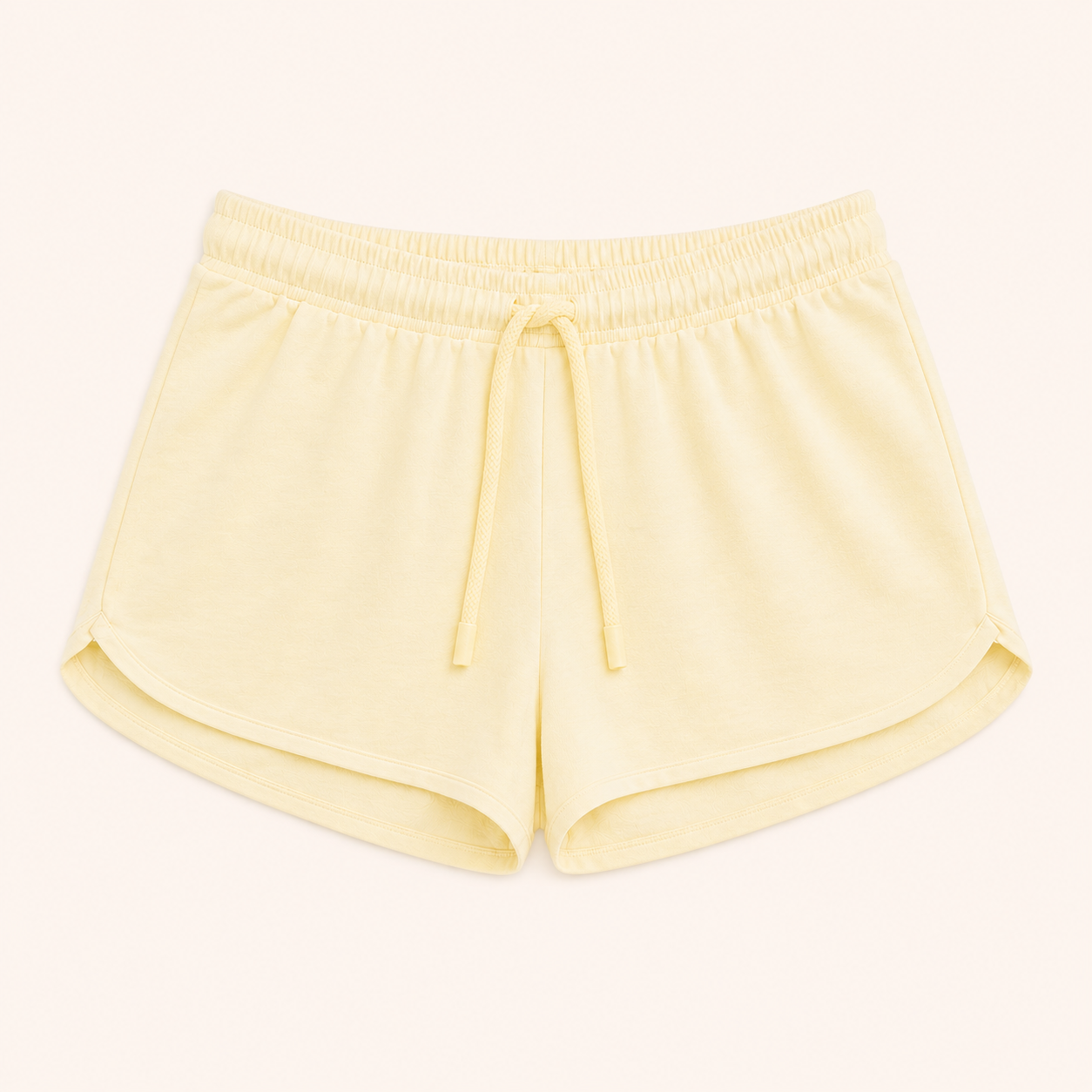 Short en Molleton Jaune Pastel Décontracté – Fille 11-12 ans