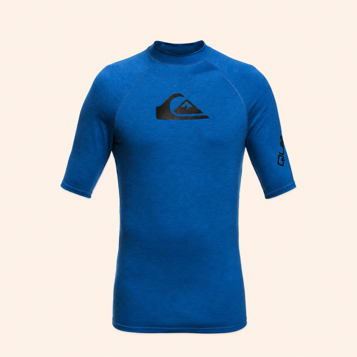 Top Lycra de surf anti-UV Quiksilver « All Time » – Manches courtes – Bleu