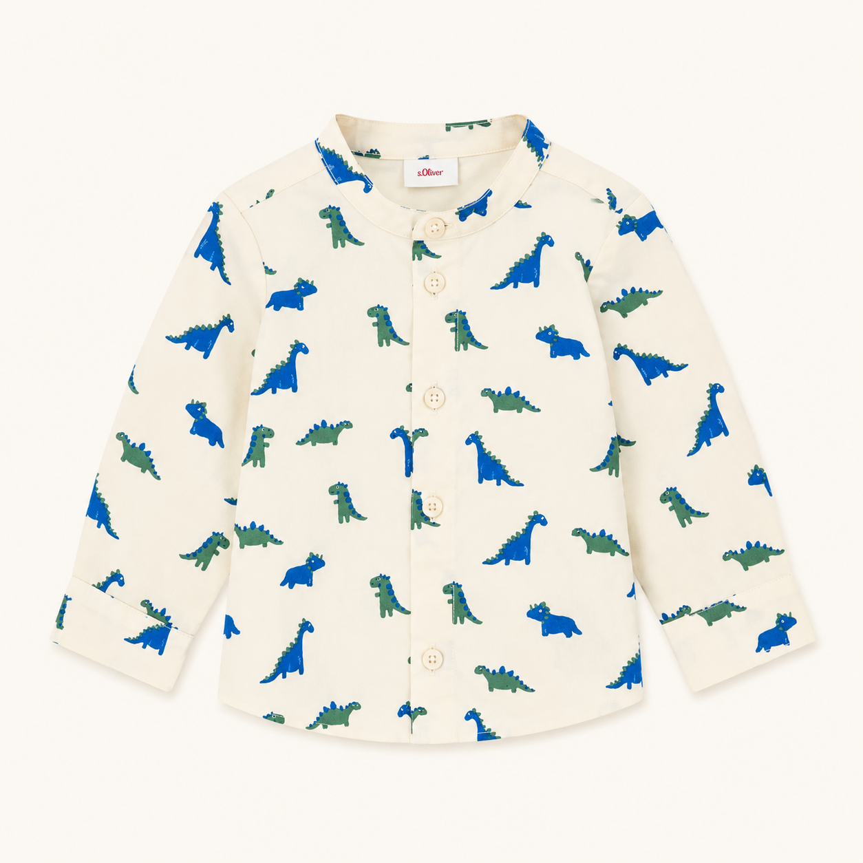 Chemise bébé à col mao Motif Dinosaures