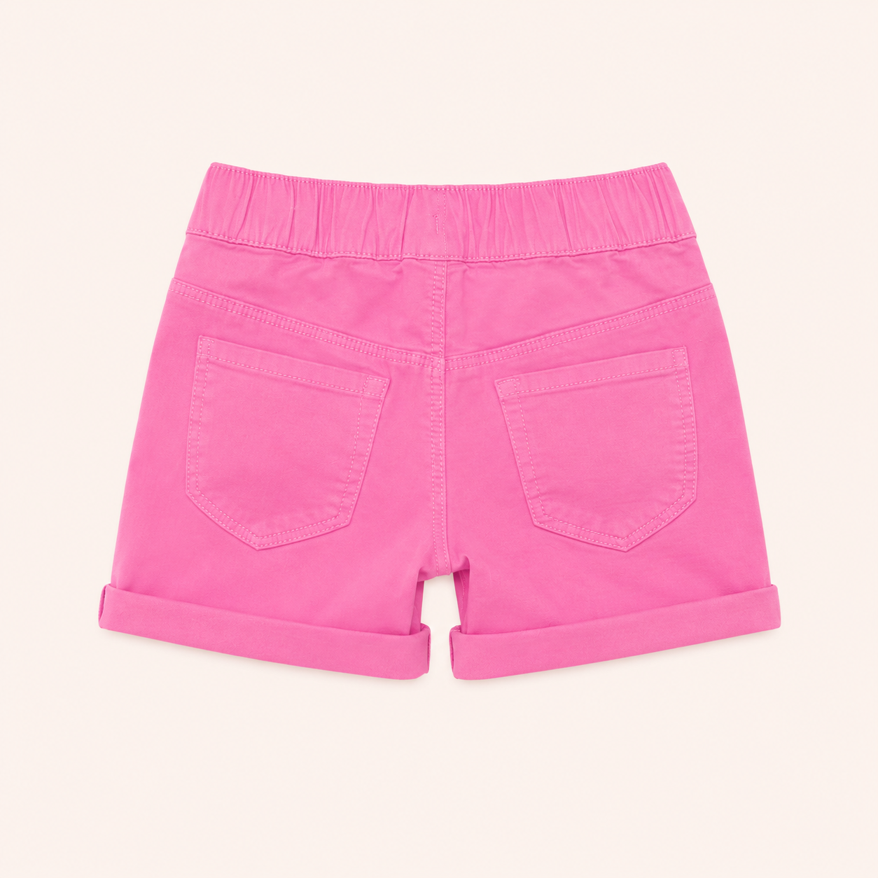 Short en coton stretch rose - Fille 2-3 ans