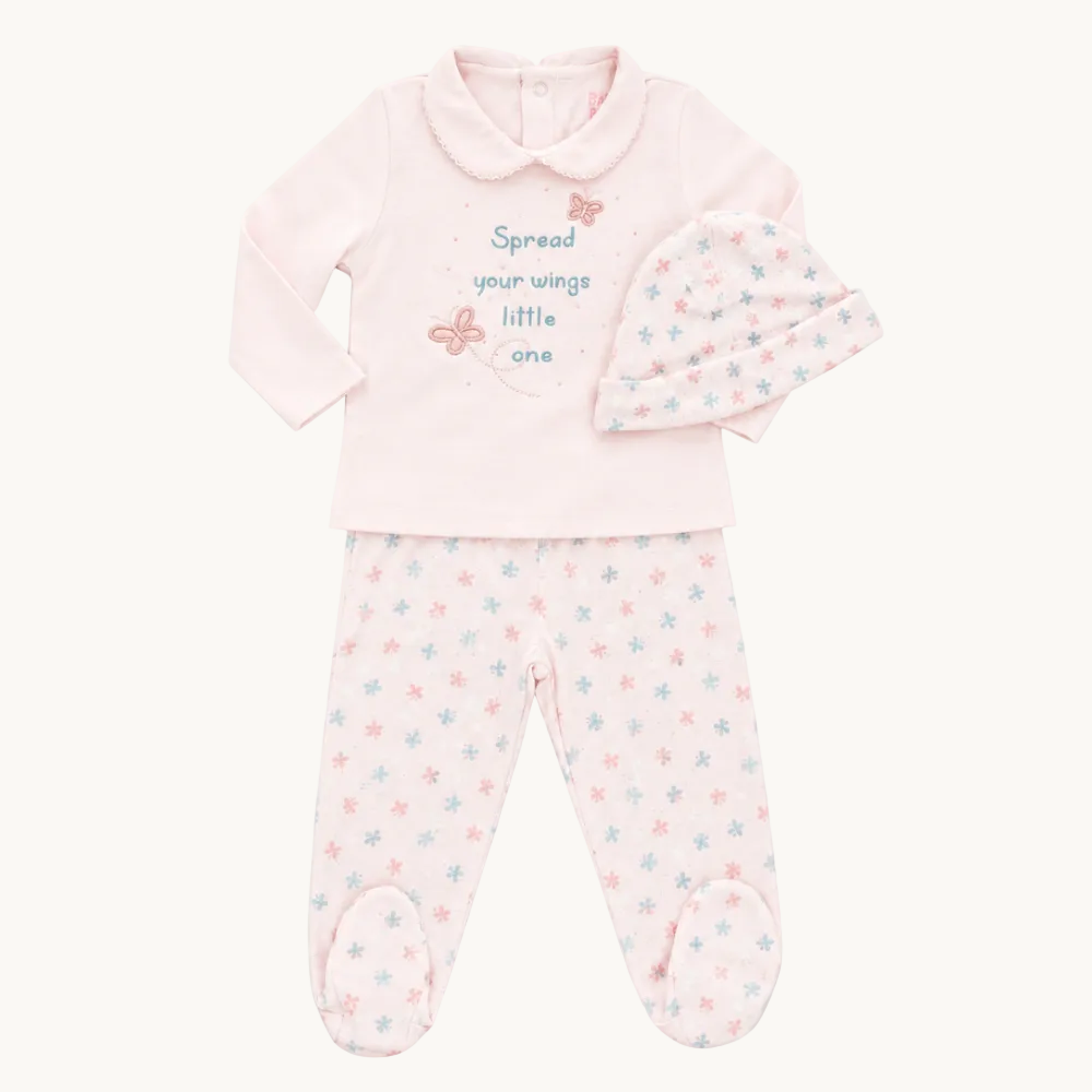 Ensemble bébé rose + bonnet
