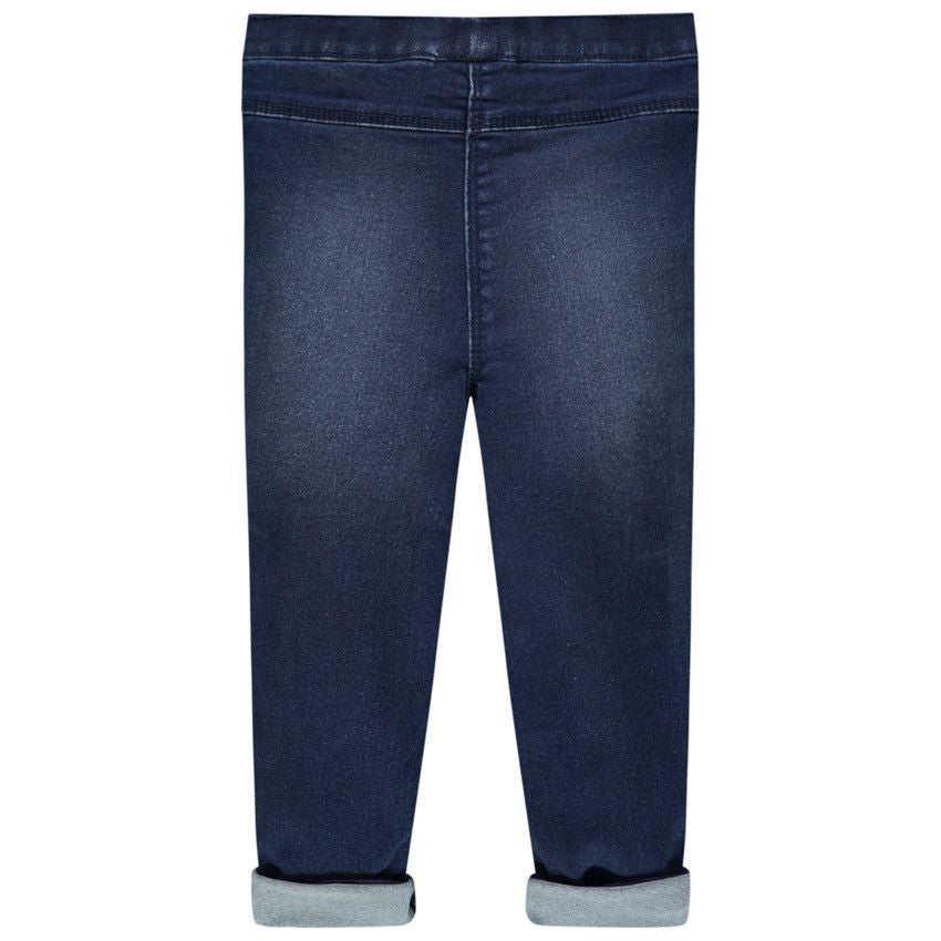 Jegging en denim stretch bleu foncé délavé – Orchestra