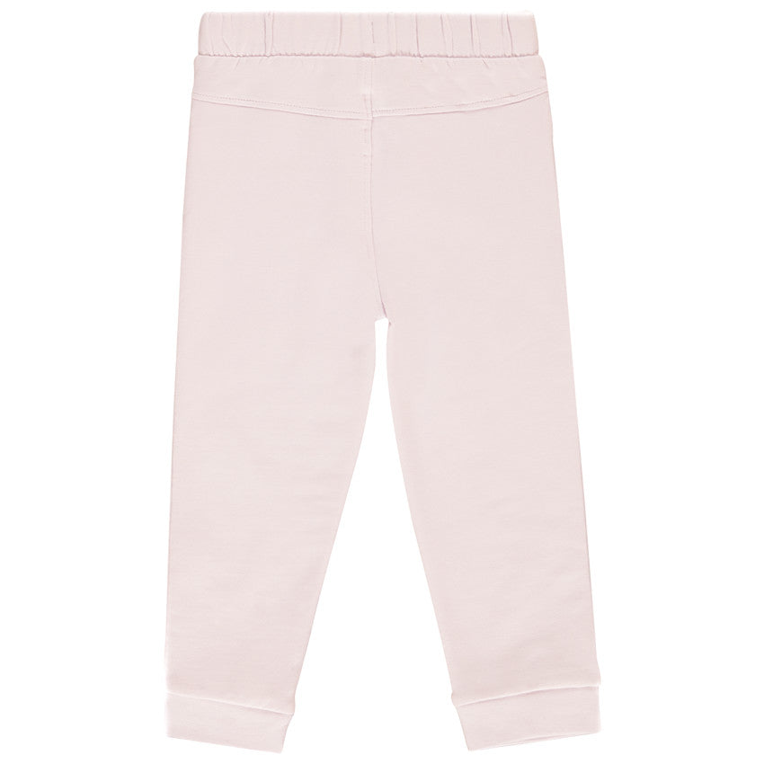 Pantalon de Jogging mauve clair en Molleton à Poches Volantées