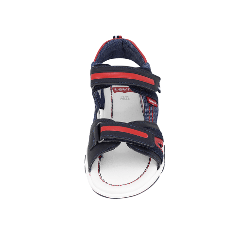 Claquettes Levi's Ajustables – Bleu Marine et Rouge