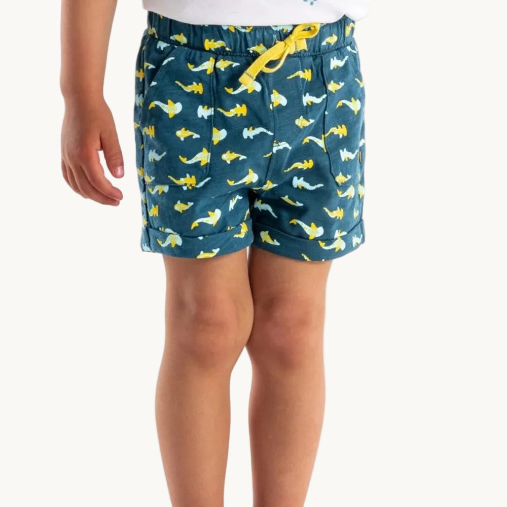 Short en jersey texturé bleu bébé garçon
