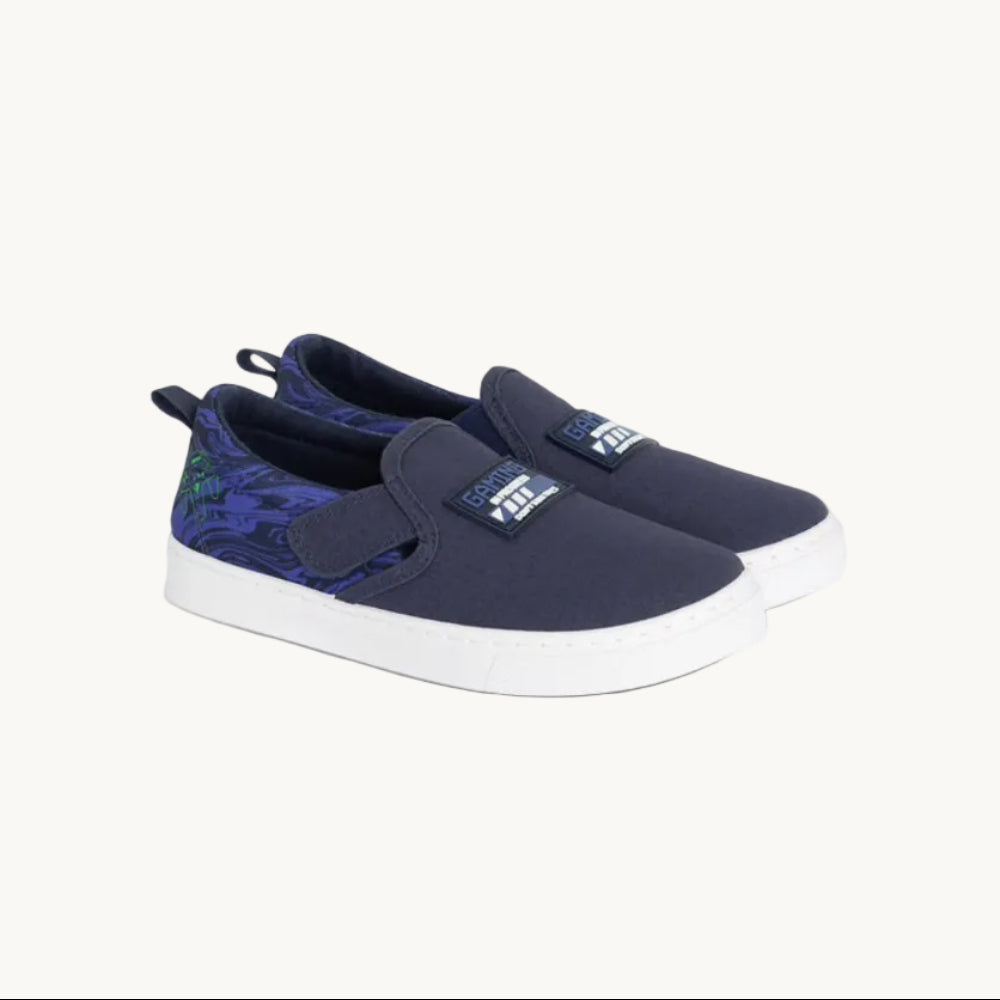 Baskets Slip-On Gaming Enfant Bleu Marine