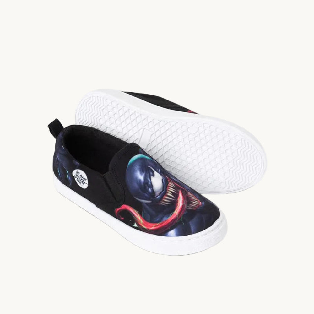 Tennis en Toile Garçon Venom – Slip-On Confortables Marvel Noir
