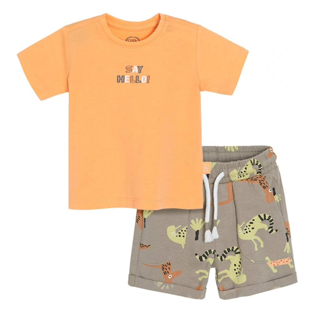 Ensemble été imprimés animaliers bébé Garçon - Cool club