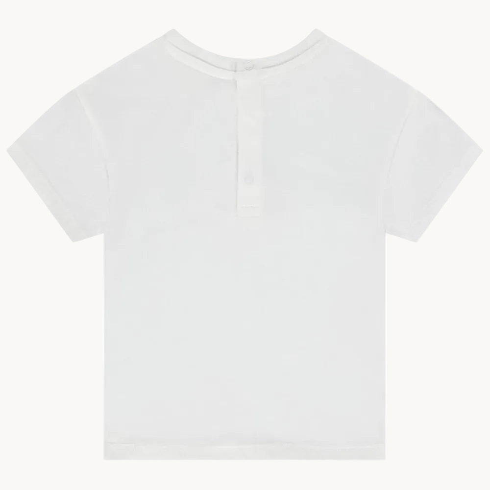T-shirt Bébé Blanc Motif Palmiers - "Good Vibes"