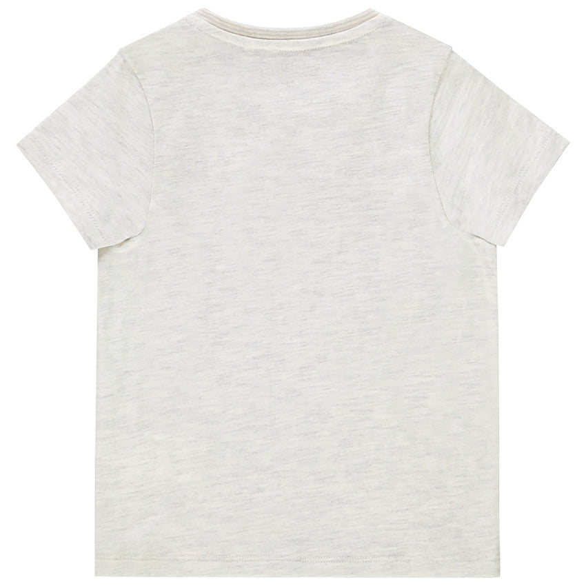 T-shirt Bébé Gris Chiné Motif Girafe - "Ready for Adventure"