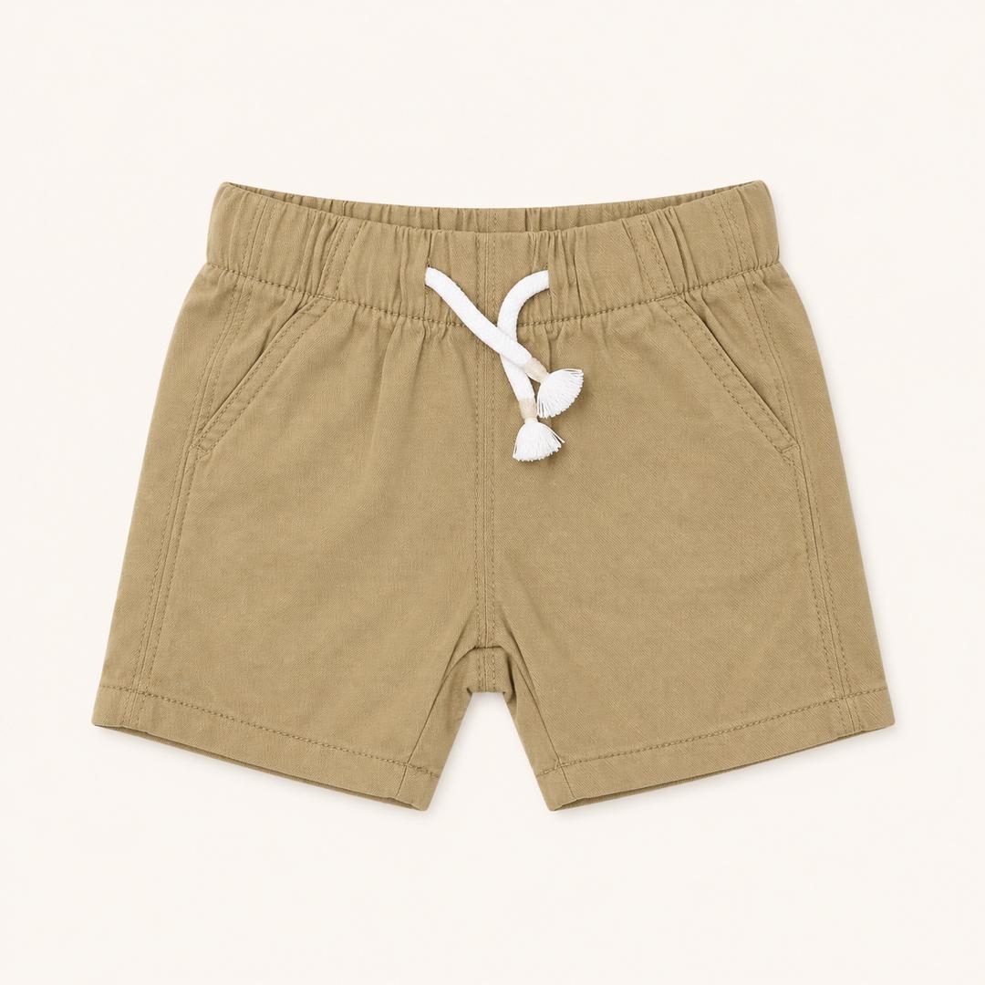 Lot de 2 Shorts en Toile de Coton Enfant – Bleu Marine et Camel