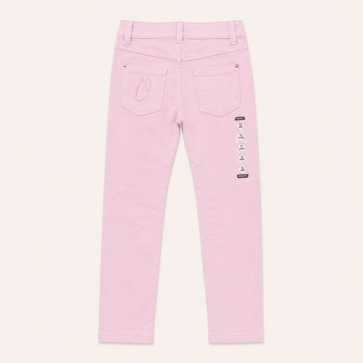 Pantalon slim rose pastel à découpes motard (biker) – Orchestra