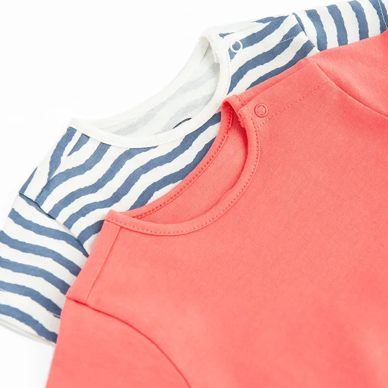 Lot de 2 robes d'été en coton pour bébé fille