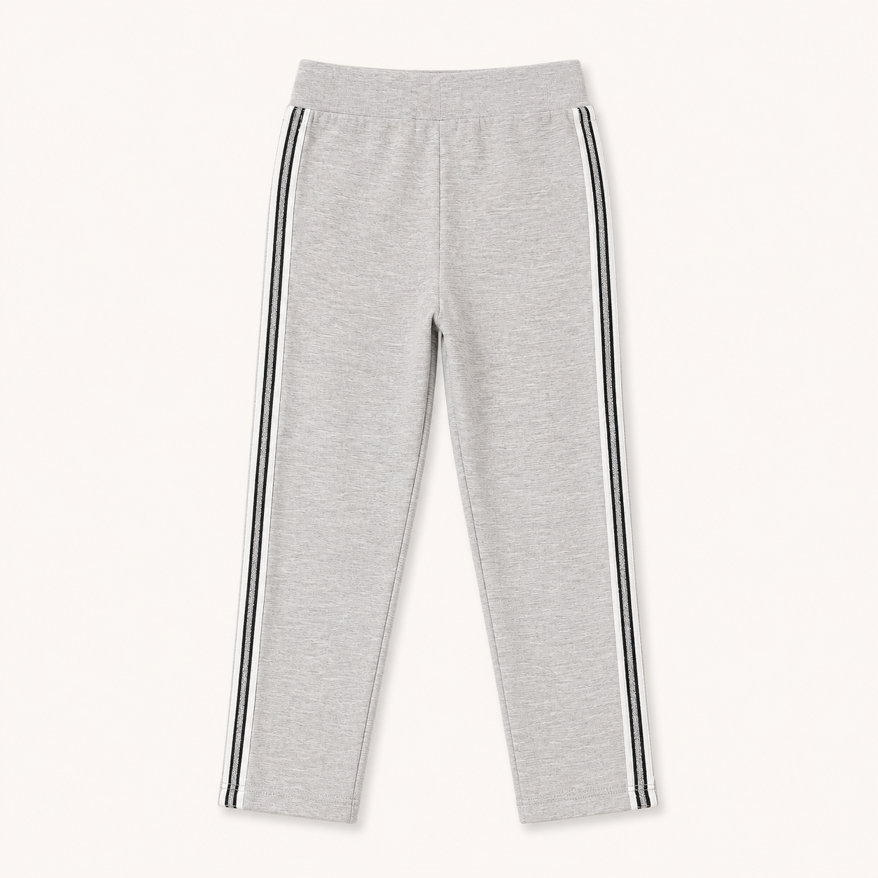 Pantalon de jogging droit gris chiné à poches zippées – Orchestra