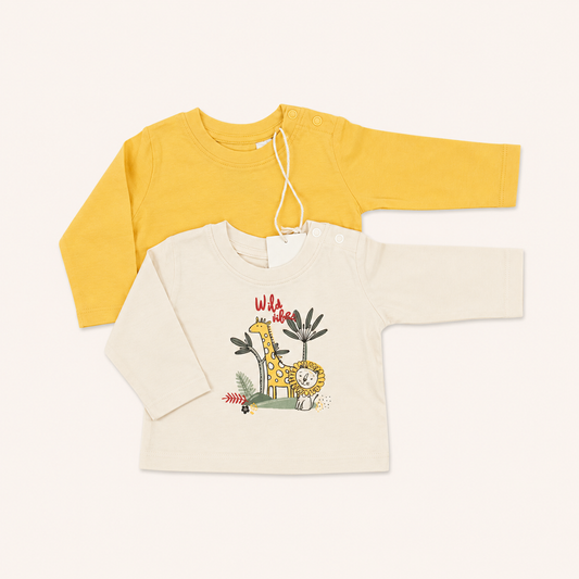 Lot de 2 T-shirts Manches Longues Bébé « Wild Vibes »
