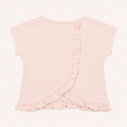T-shirt Fille Rose Pâle à Volants – Canada House