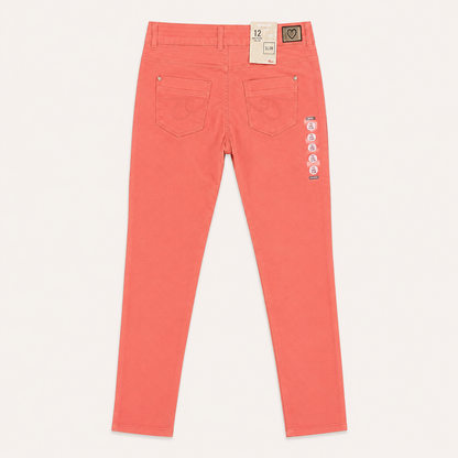 Pantalon Slim Corail en Coton Stretch - Fille