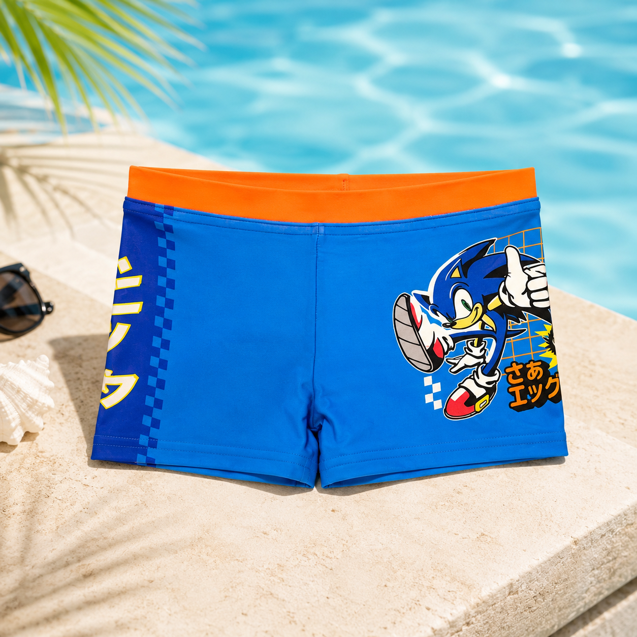 Boxer de bain enfant Sonic the Hedgehog – Bleu et Orange