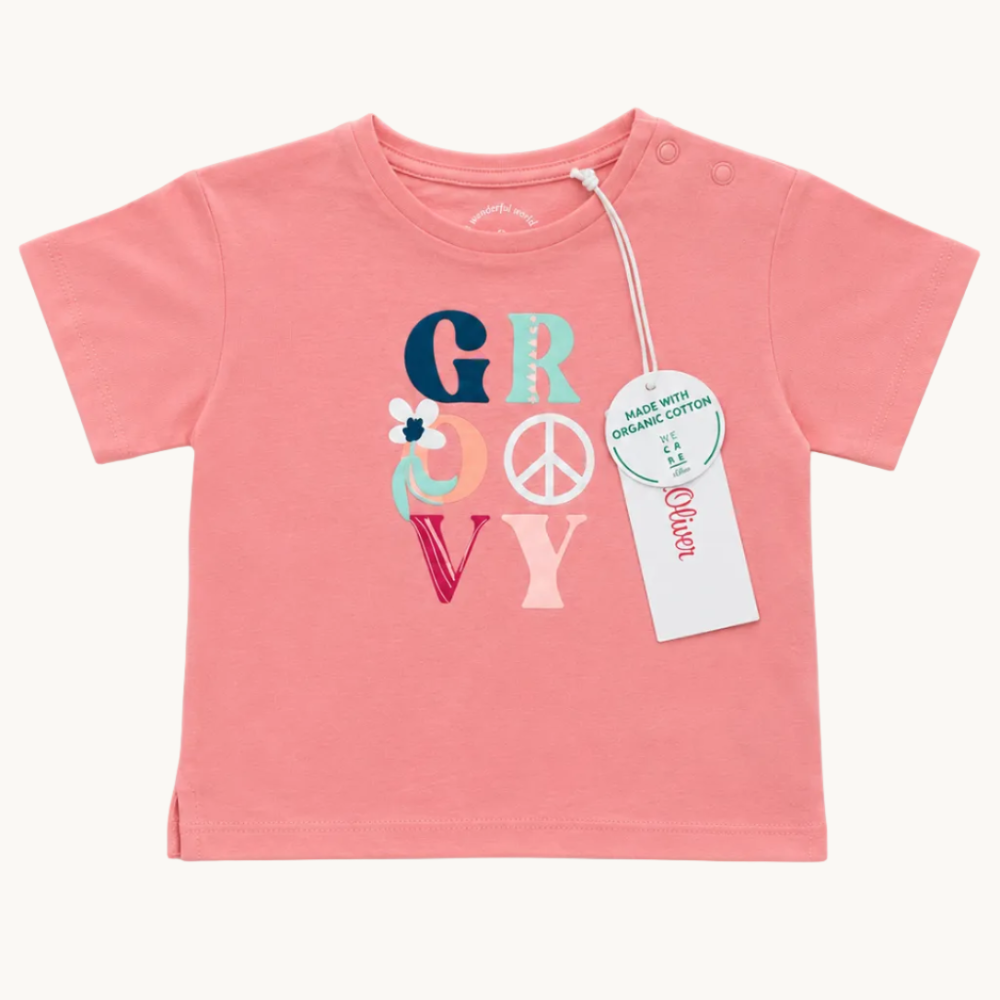 T-Shirt imprimé Grovy rose