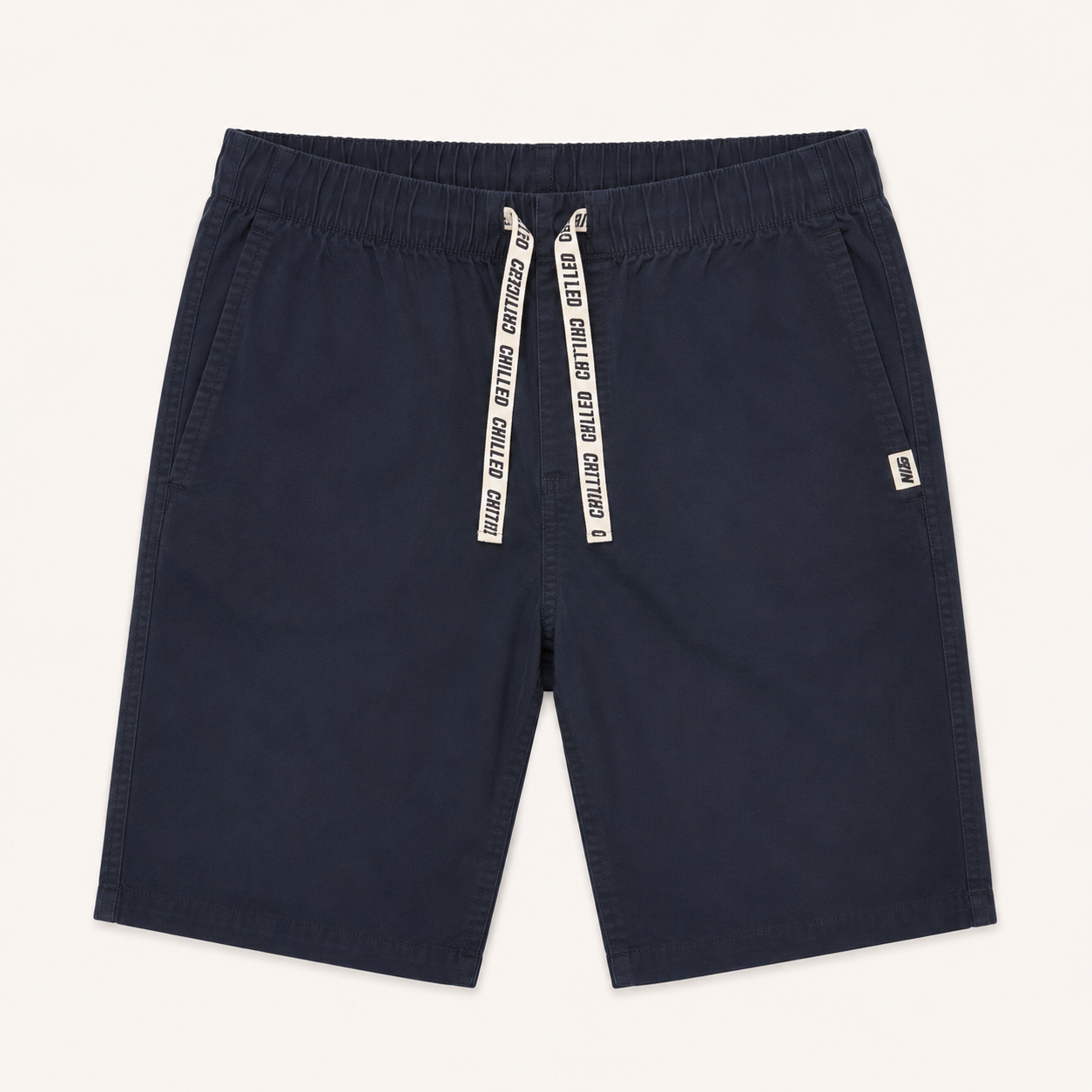 Bermuda en Toile Marine à Cordon Imprimé - Garçon