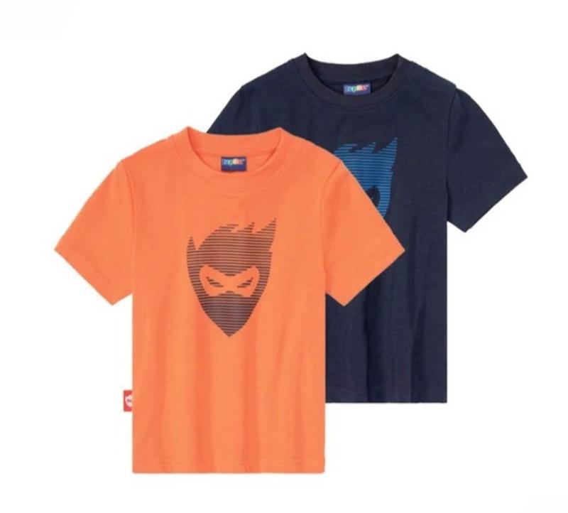 Lot de 2 T-shirts - Motif Super-Héros / Ninja