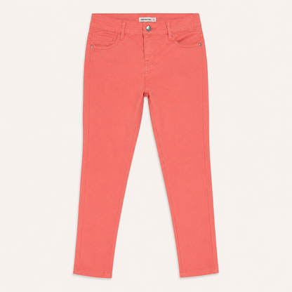 Pantalon Slim Corail en Coton Stretch - Fille