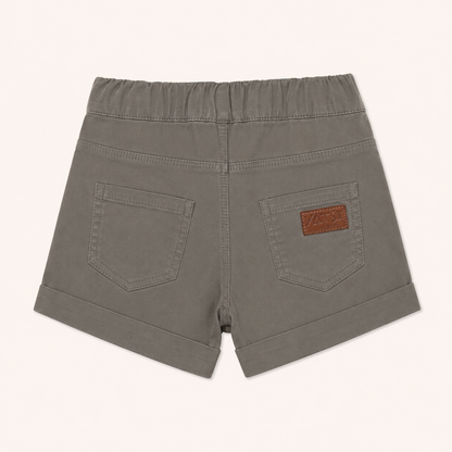 Short en twill de coton kaki avec cordon de serrage – Canada House