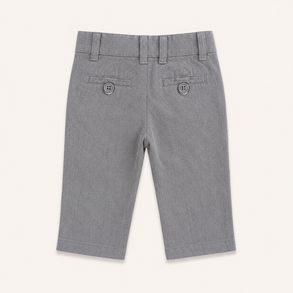 Pantalon chino gris en toile de coton - Bébé garçon - Canada House