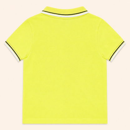 Polo Bébé Vert Néon à Motif Palmier - "ORC"