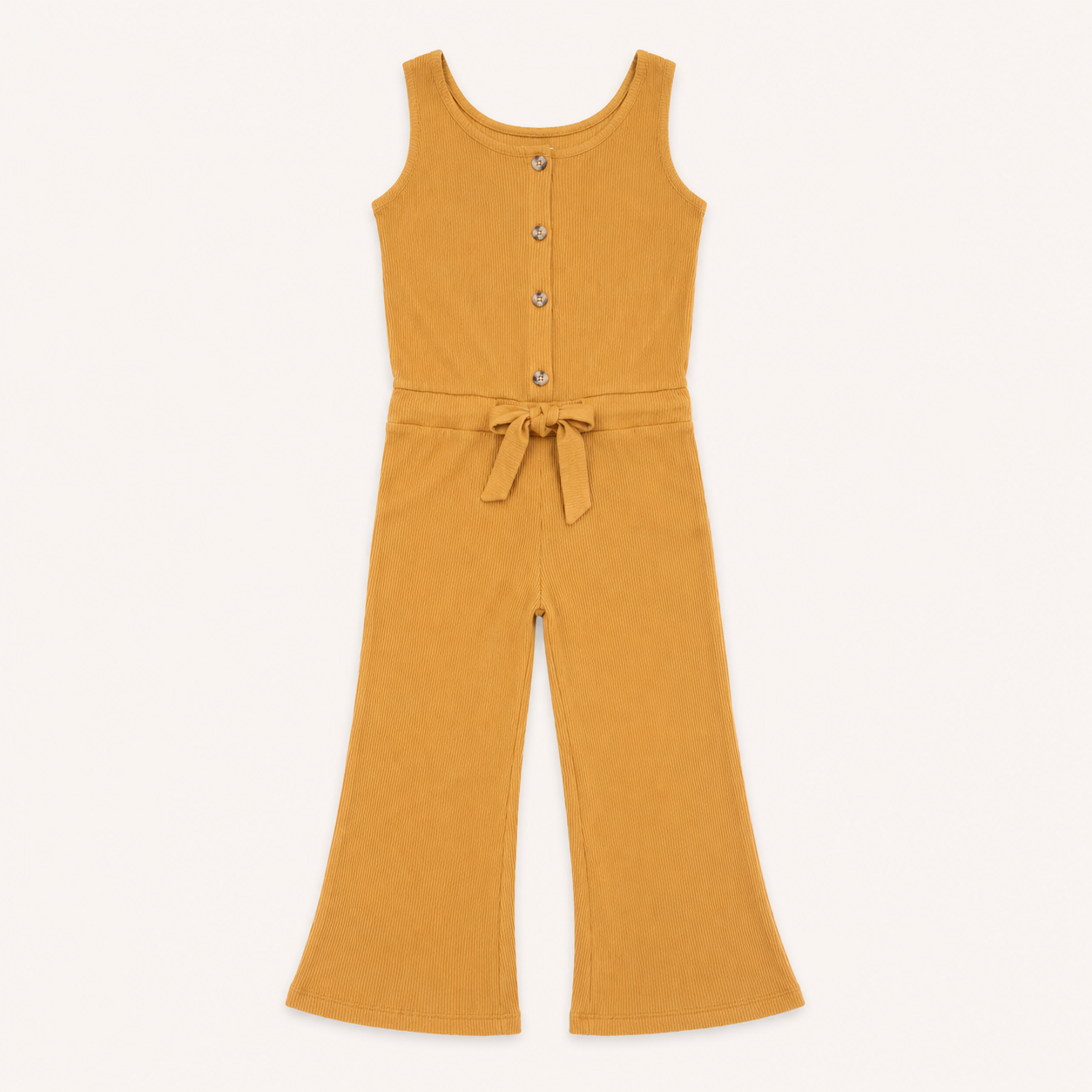 Combinaison pantalon sans manches jaune moutarde - Fille