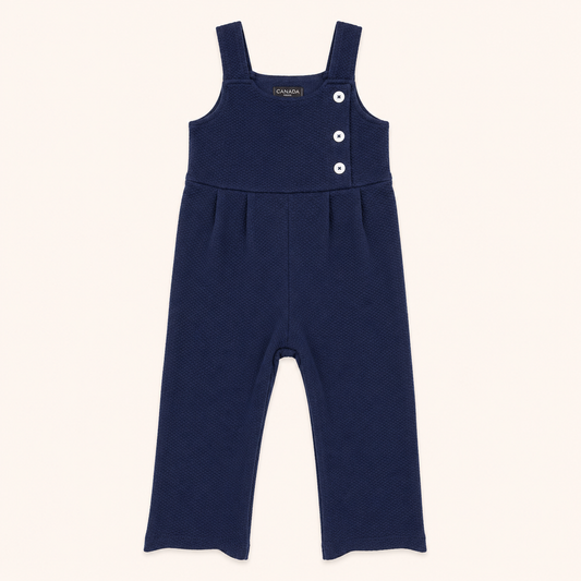 Combinaison salopette bleu marine texturée - Fille - Canada House