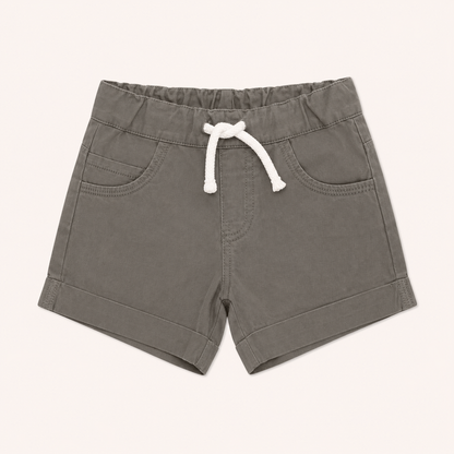 Short en twill de coton kaki avec cordon de serrage – Canada House