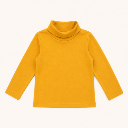 Lot de 2 sous-pulls col roulé jaune moutarde et noir - Enfant