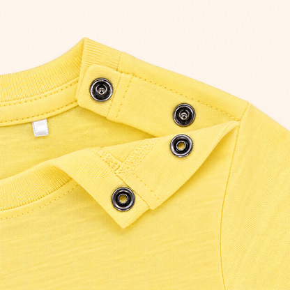 T-shirt Bébé Jaune Motif Arc-en-Ciel - "Smiley Baby"