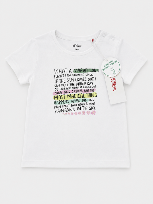 T-shirt blanc imprimé