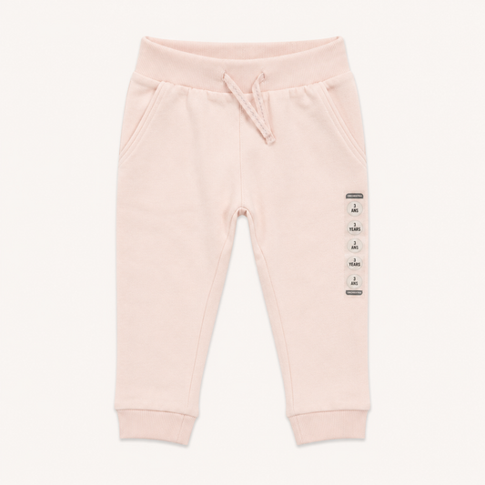 Pantalon de Jogging Rose Pâle en Molleton - Fille
