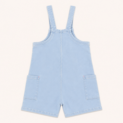 Salopette short en jean clair avec boutons – Canada House