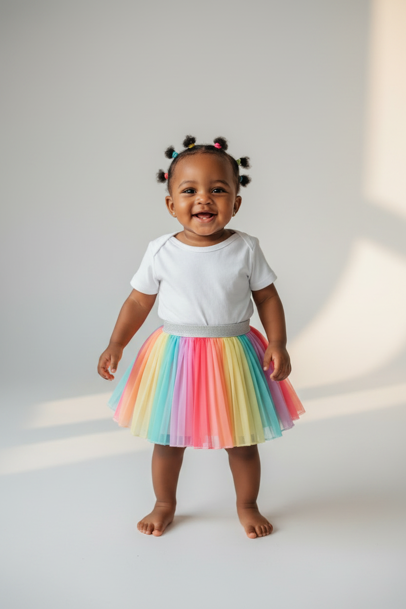 Jupe patineuse multicolore