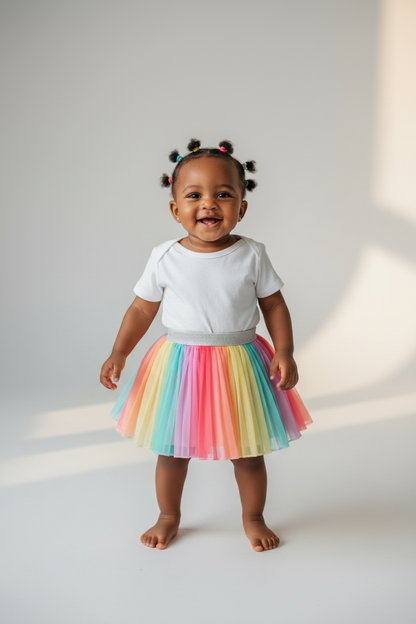 Jupe patineuse multicolore