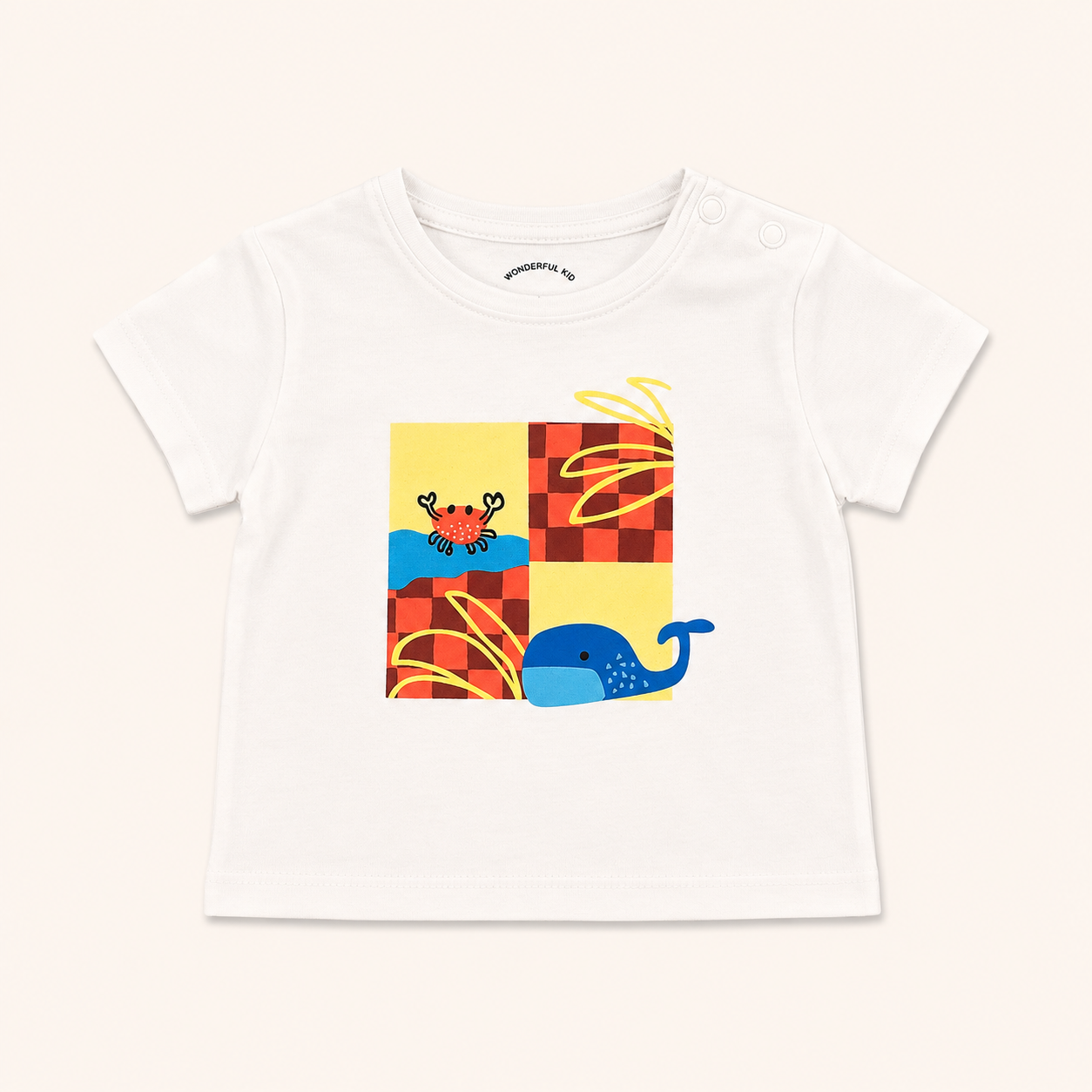T-shirt Graphique Animaux Marins Bébé « Wonderful Kid »