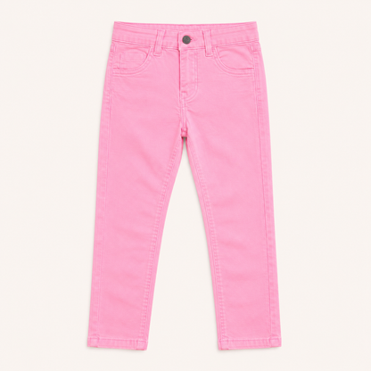 Jean couleur rose bubblegum coupe droite pour fille Canada House