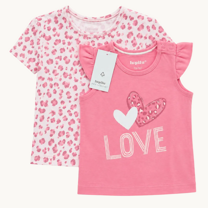 Lot de 2 hauts rose